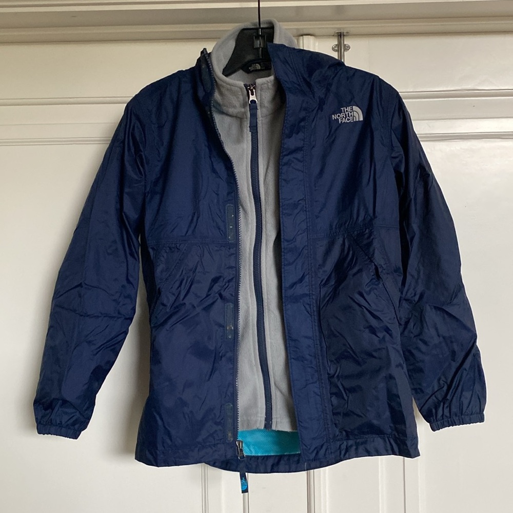 North Face Coat, Fleece-Lined with Hood size 10-12